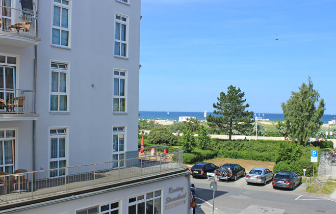 Ostsee Warnemünde Apartment mit Blick zum Schiffsverkehr